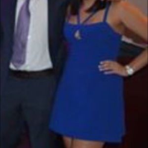 BCBGMAXAZRIA cobalt blue mini cocktail dress